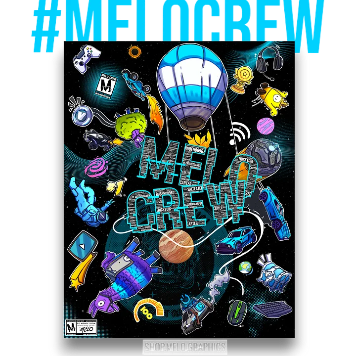 #MELOtober 2024 Personalized MELO CREW Chaos - Matte Poster | #MadeByMELO product image (2)