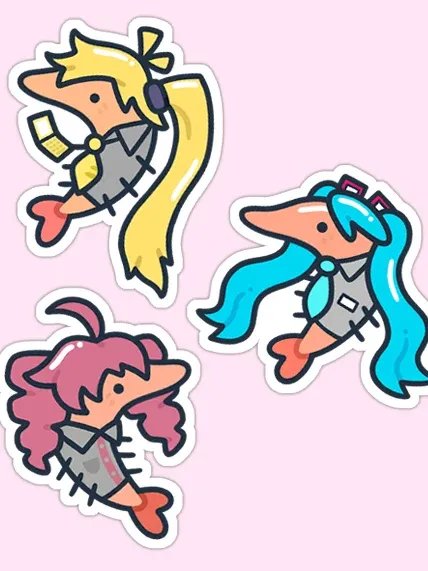 Vocaloid Shrimp Sticker Bundle product image (1)