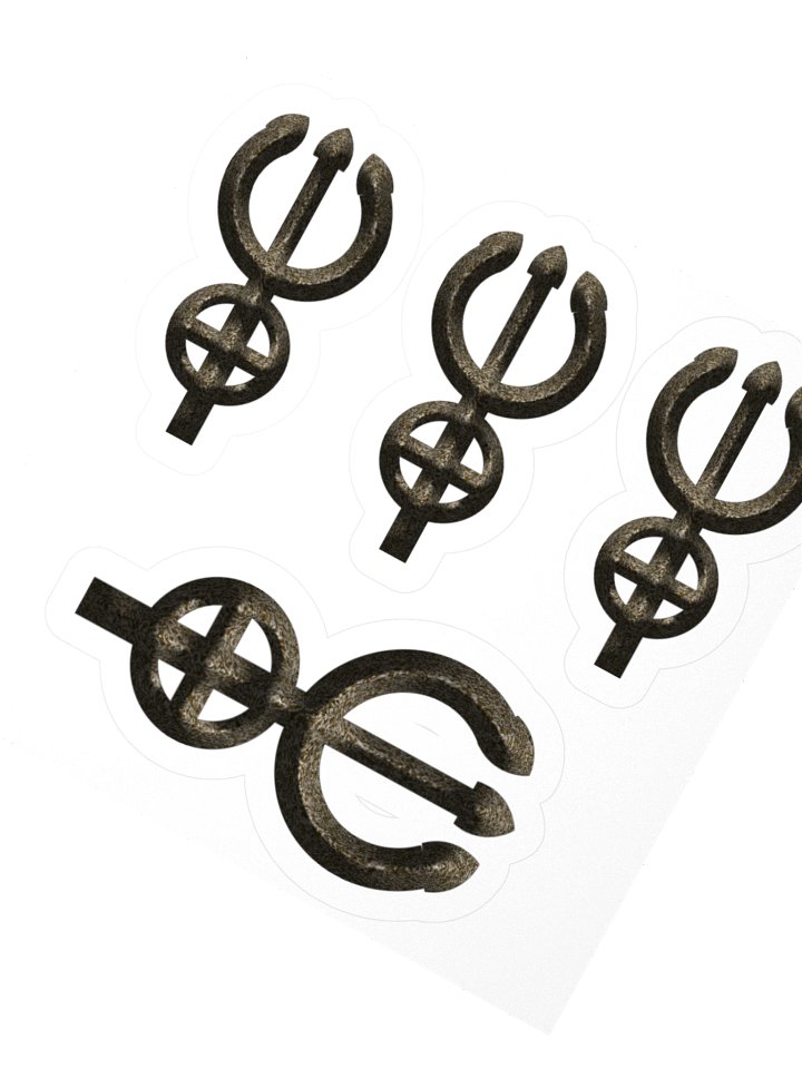 Trident Symbol Kiss-Cut Stickers product image (2)