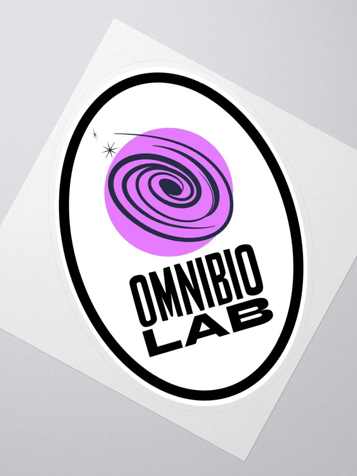 Omnibio Lab Logo Oval Kiss Cut Stickers product image (1)