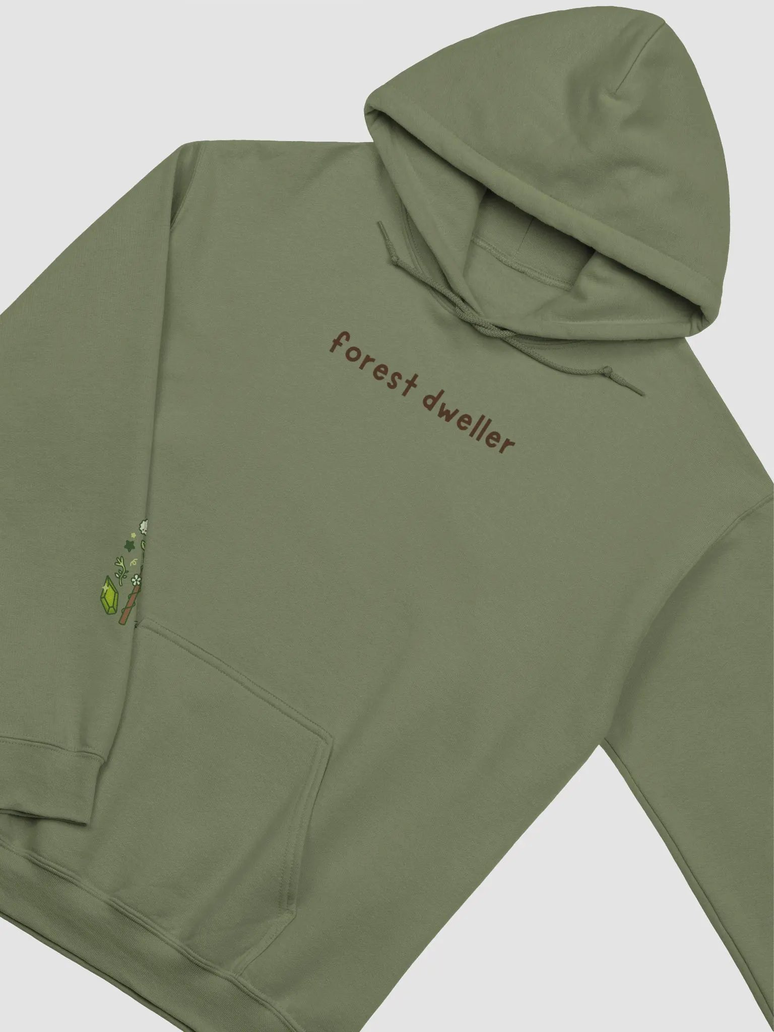 forest dweller hoodie (dark text) product image (2)
