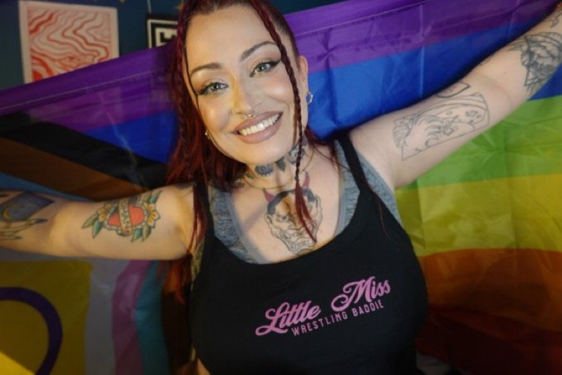 Little Miss Wrestling Baddie Micro-Rib Tank Top product image (4)