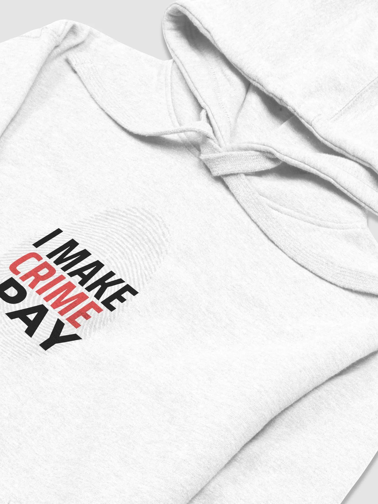 I Make Crime Pay - White Unisex Hoodie product image (3)