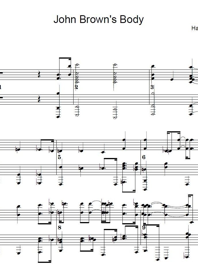 John Brown's Body - Piano sheet music product image (1)