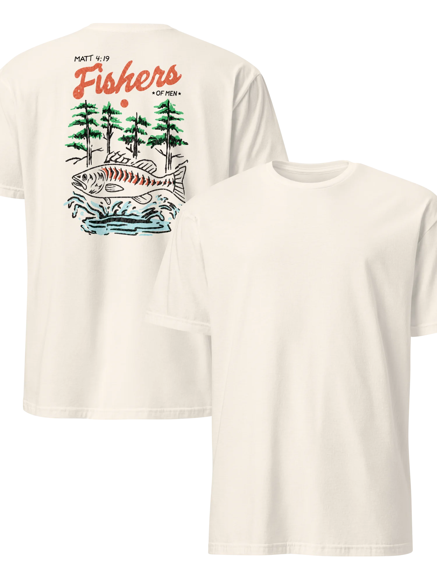 Fishers of Men Matthew 4:19 Christian Fishing T-Shirt product image (8)