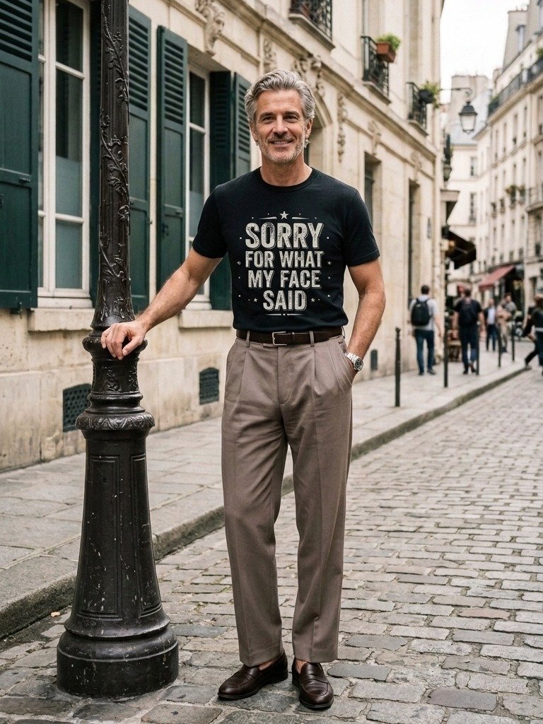 Sorry For What My Face Said – Vintage Streetwear T-Shirt product image (2)