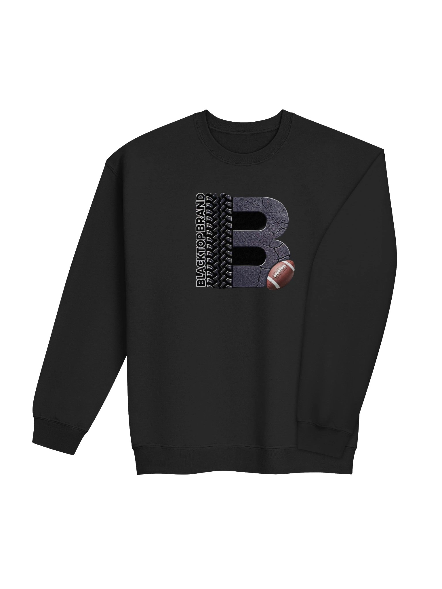 Blacktop Brand Football Logo Crewneck Sweatshirt product image (34)