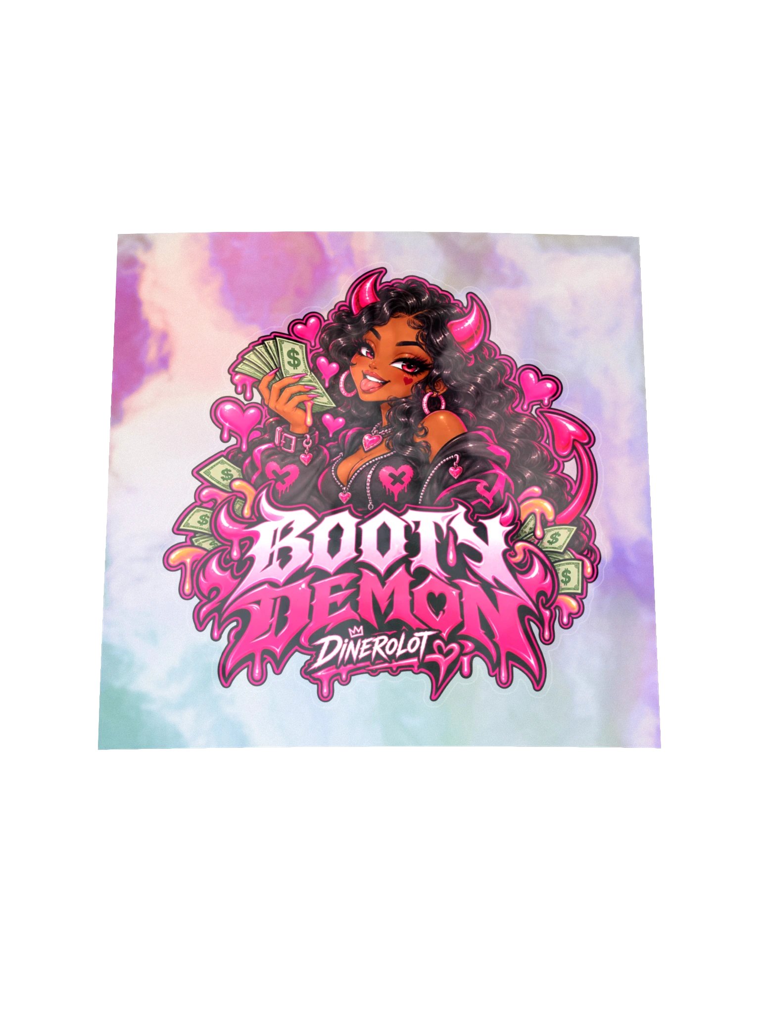 DINEROLOT Holographic Sticker Sheet - Black Hair product image (1)
