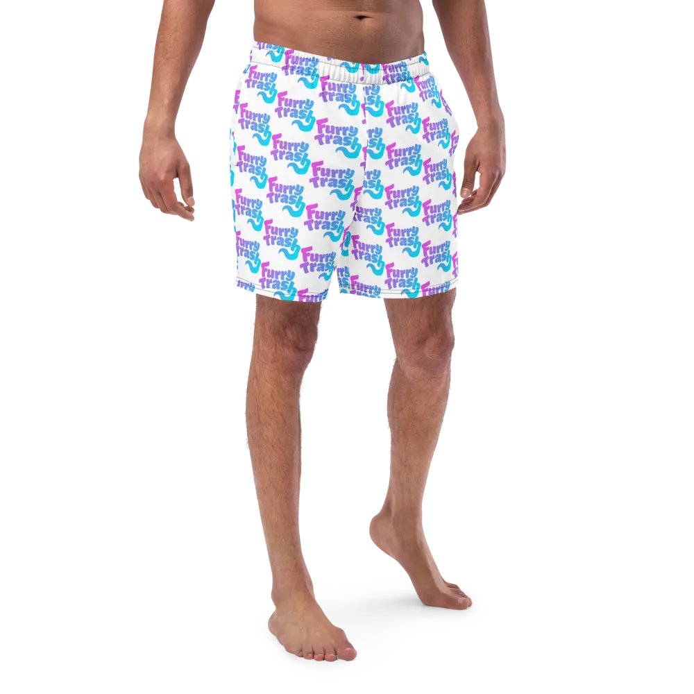 Furry Trash Swimtrunks – Bubble Logo (Twilight on White) product image (5)
