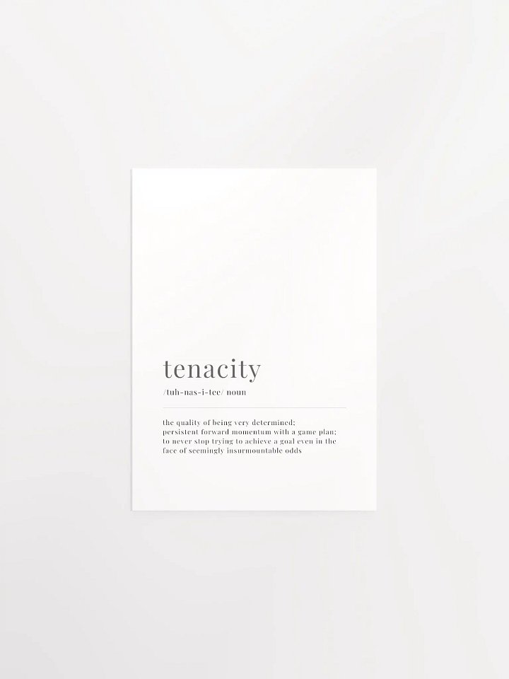 Tenacity Definition Poster Print product image (1)