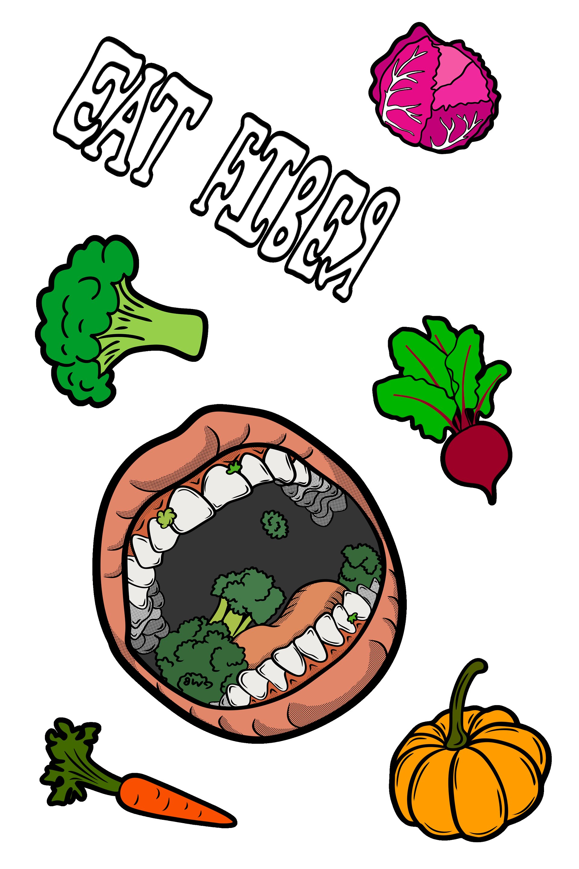 Eat Fiber Sticker Sticker Sheet product image (2)