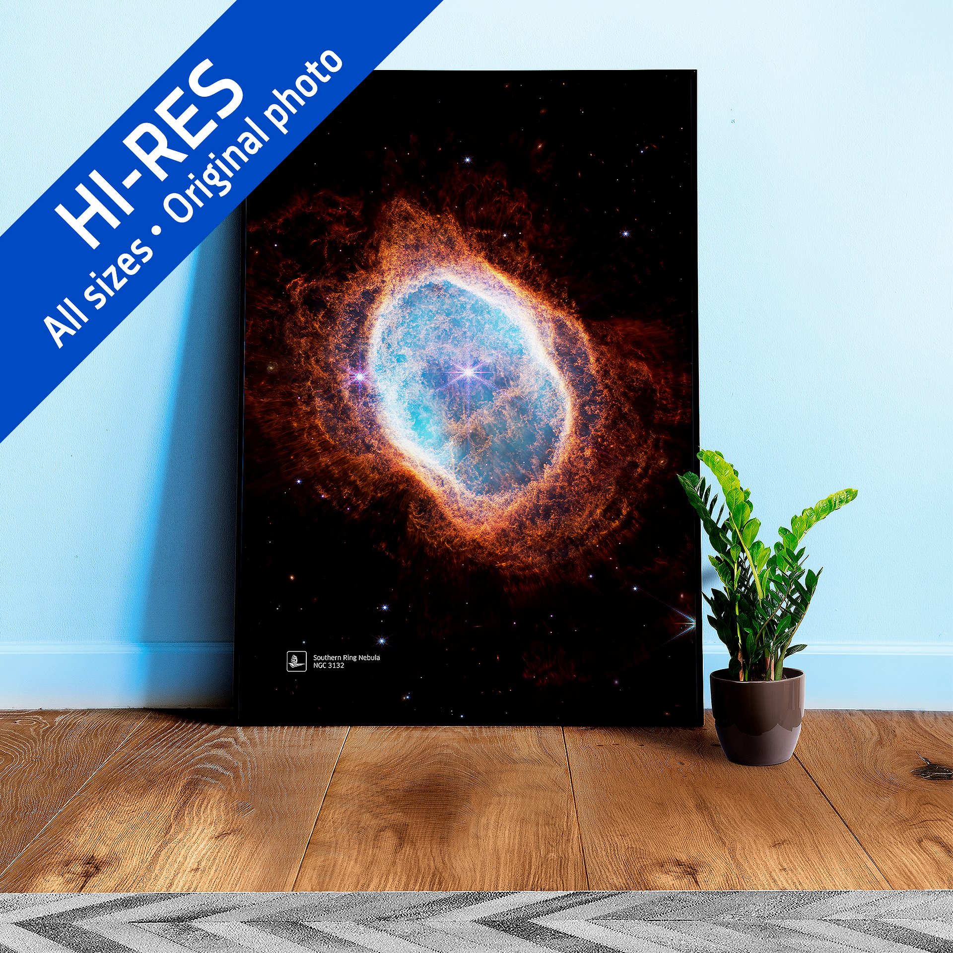 Southern Ring Nebula, NGC 3132 (James Webb/JWST) — space poster, science poster product image (1)
