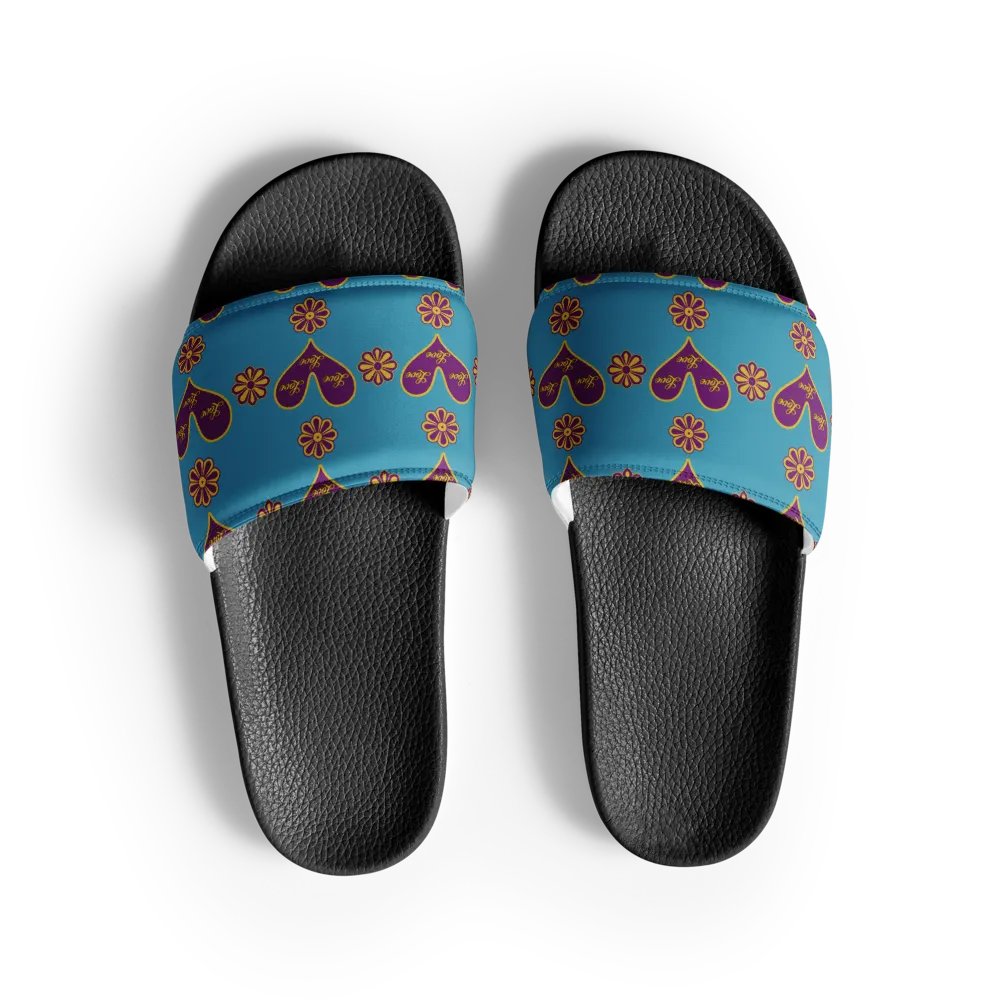 Ladies Blue Love Slides product image (3)