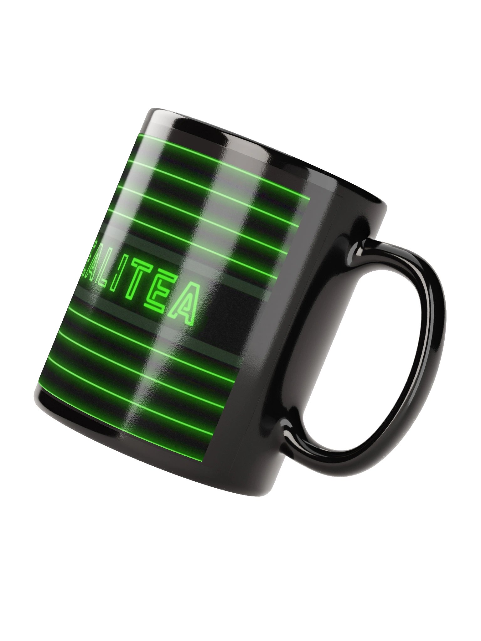 VIRTUAL REALITEA Black Glossy Mug product image (4)