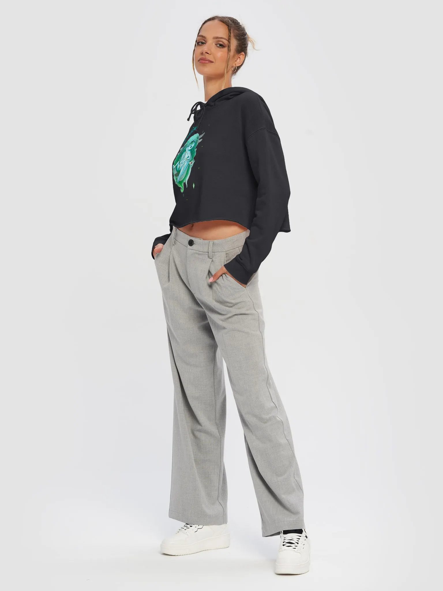 Aquarius Crop Hoodie (Zodiac Series) product image (34)