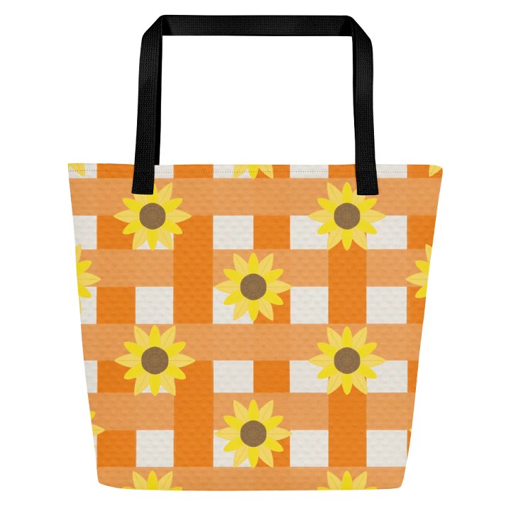 Sunflower Gingham Tote in Orange product image (1)