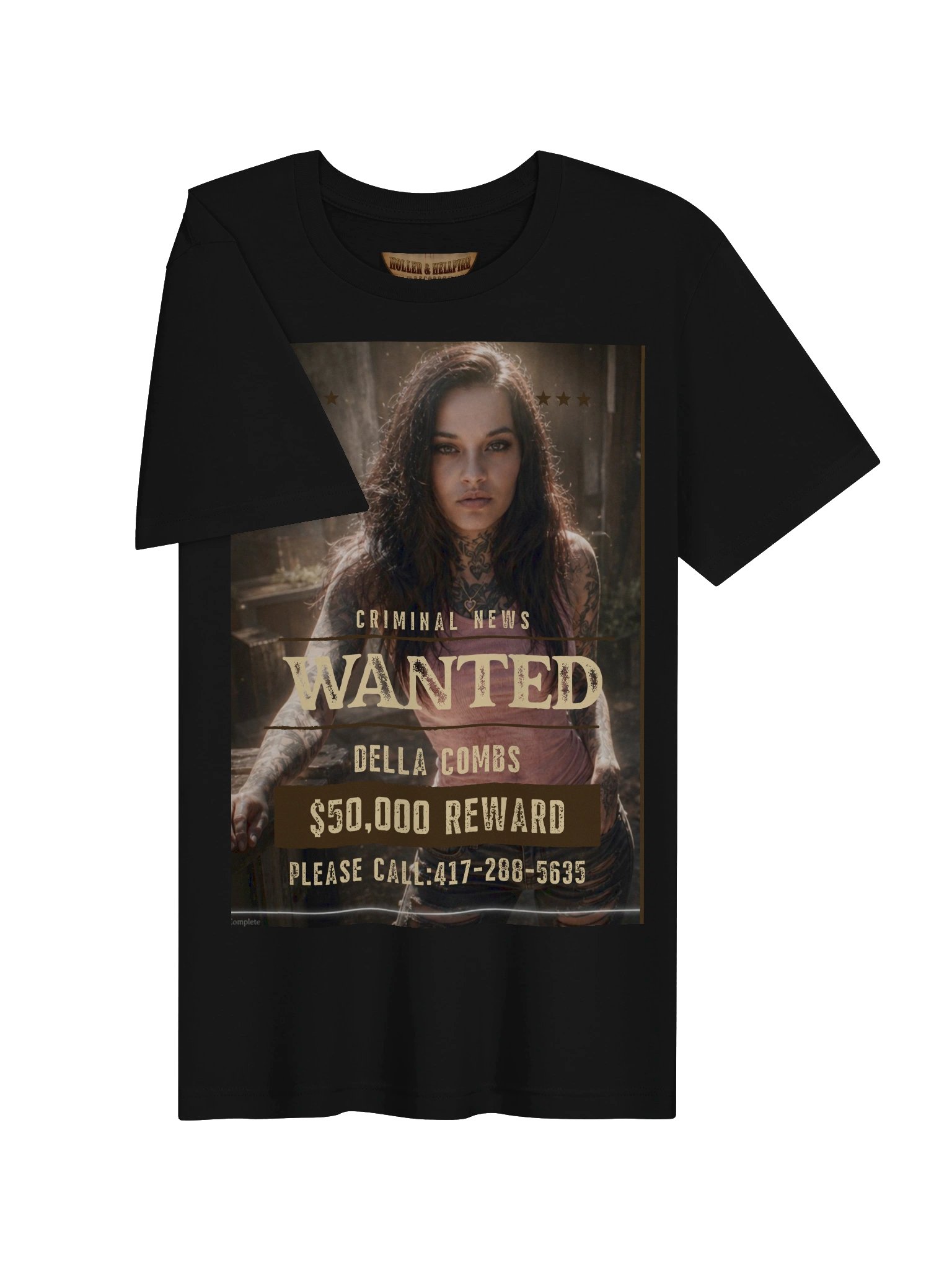 Della Combs Wanted Poster Tee product image (3)