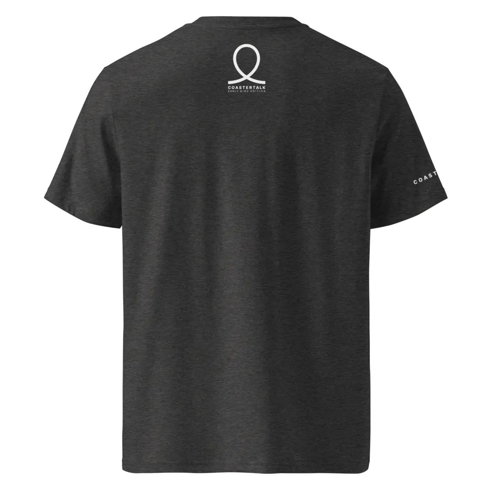 CoasterTalk T-Shirt aus Bio-Baumwolle mit gedrucktem Logo – Early Bird Edition product image (5)