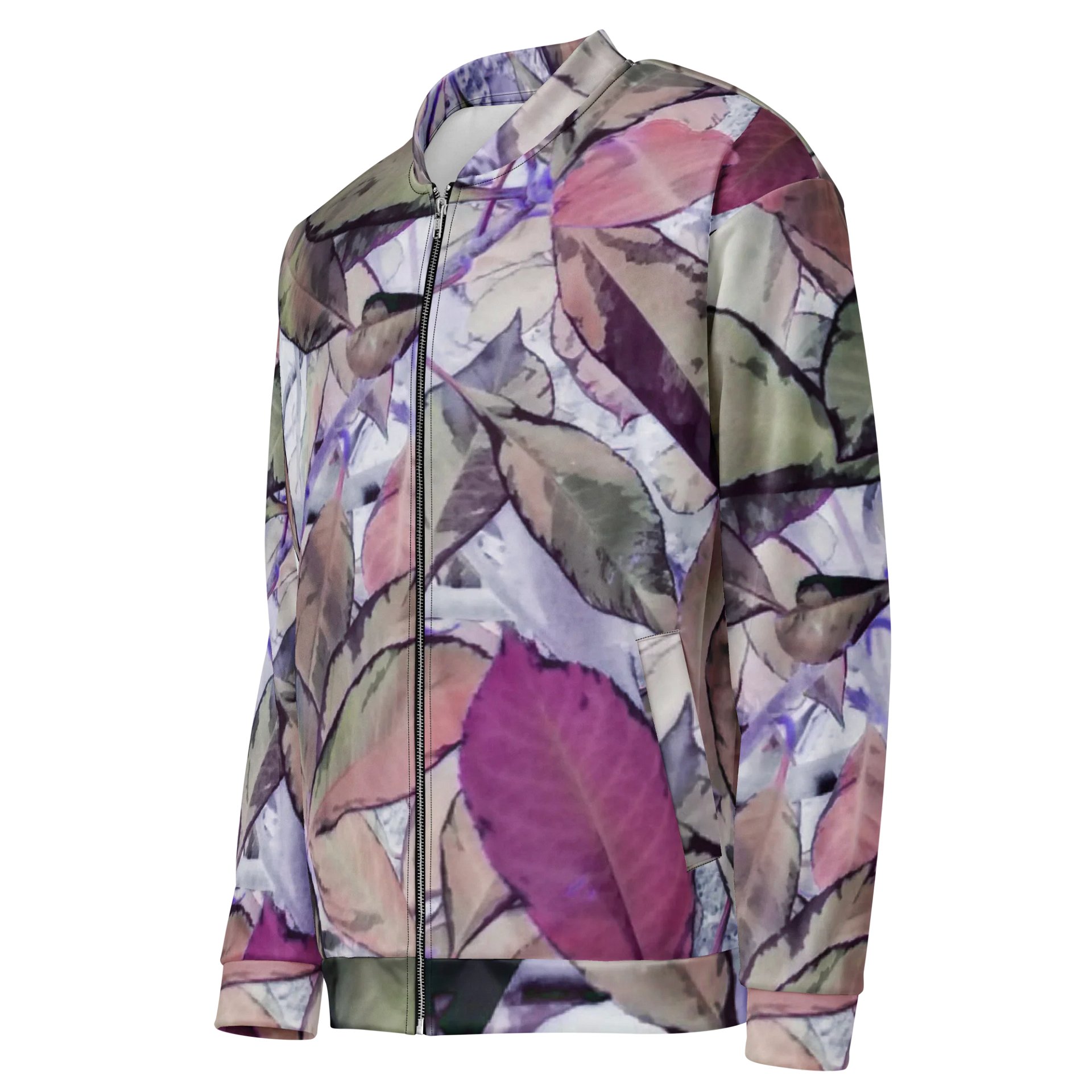 Marble Leaves Bomber Jacket product image (3)