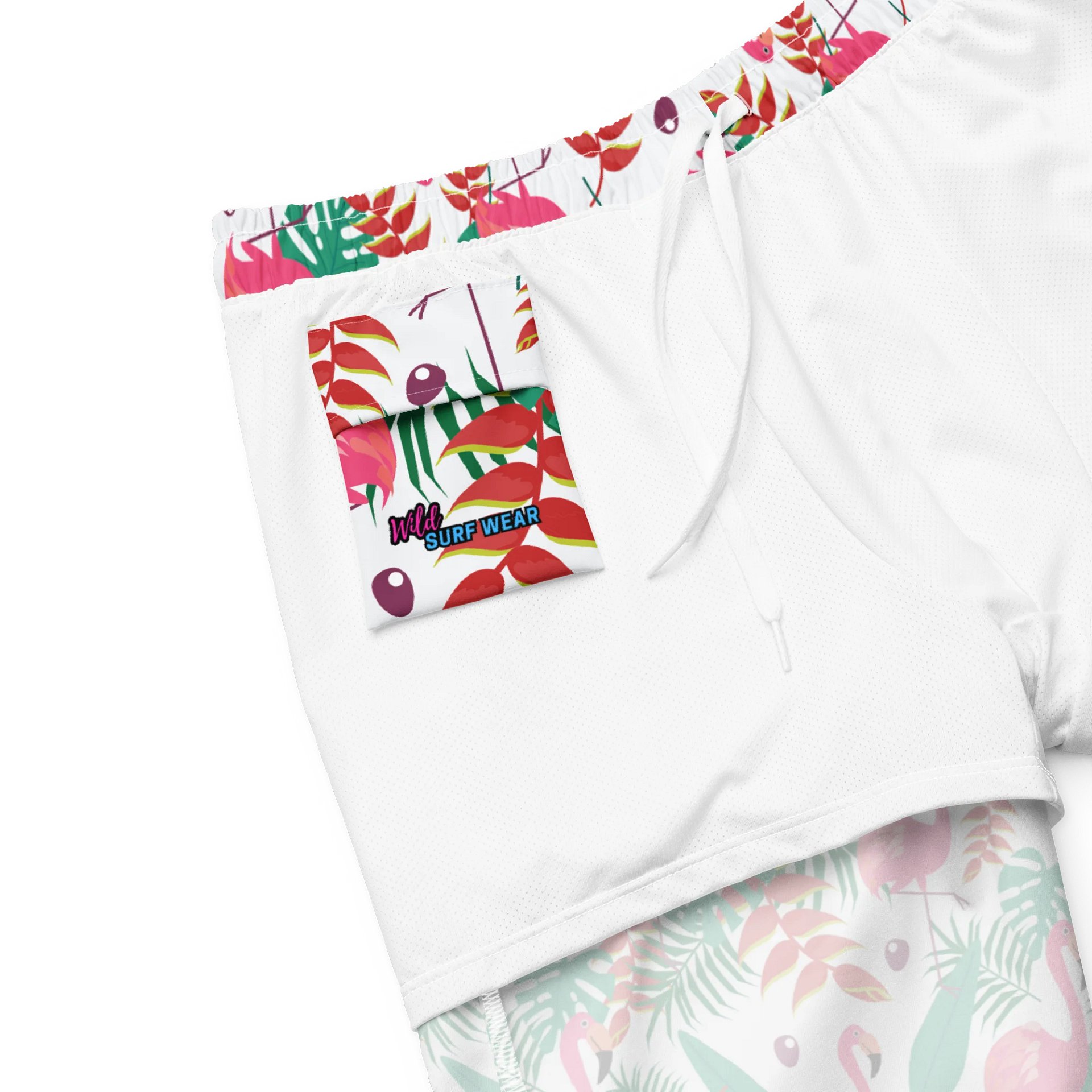 Flamingo Tropical Vibes Hawaiian Swim Trunks product image (7)