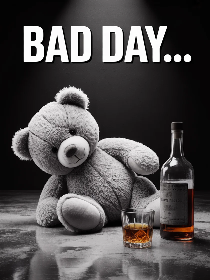 Dramatic Teddy Bear Framed Poster product image (1)