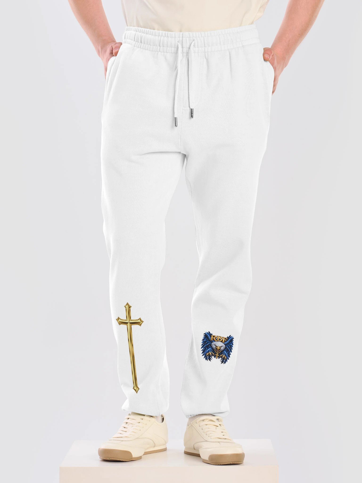 RBF Blue Eagle Faith White Sweatpants product image (3)