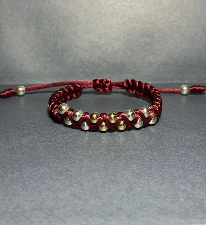 Burgundy | Silver & Gold Zigzag product image (2)