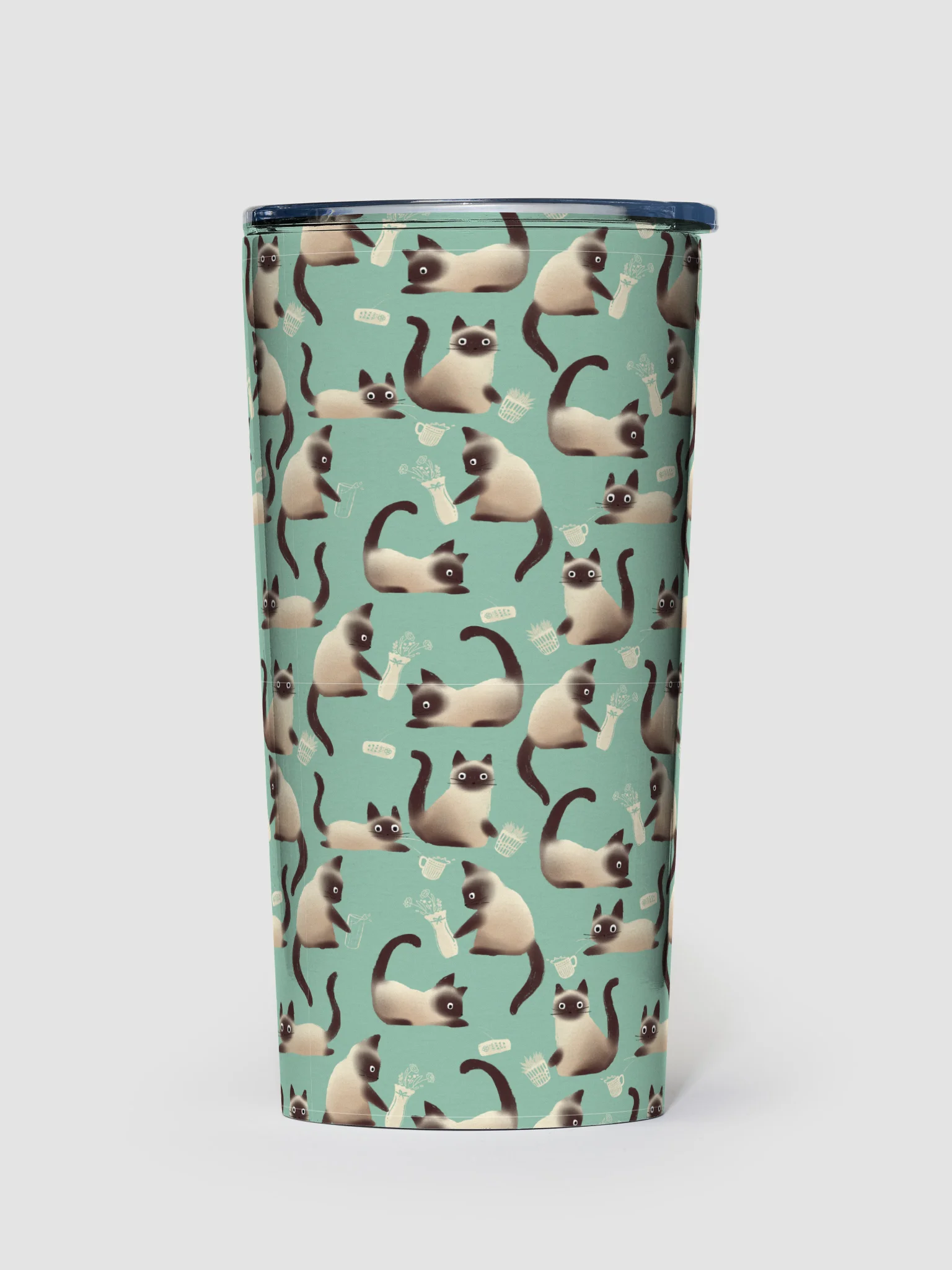 Bad Siamese Cats Knocking Stuff Over Tumbler, Mint product image (1)