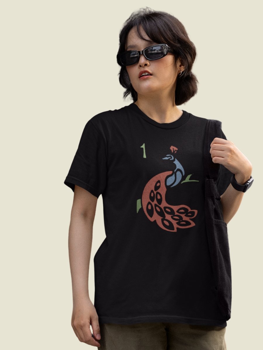 Mahjong One of Bamboo Peacock Tile Board Game T-Shirt product image (1)