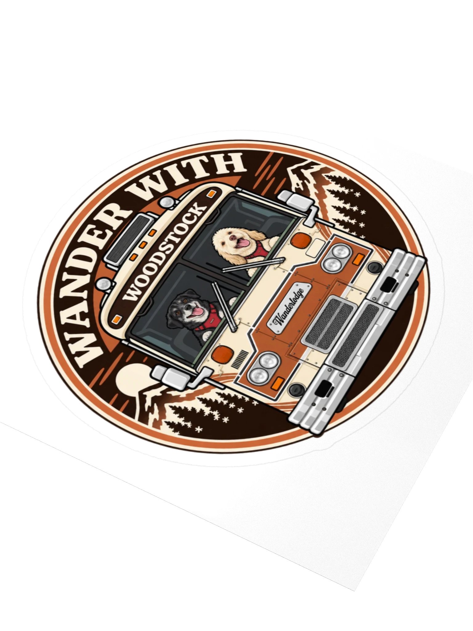 Woodstock Heritage Oval Sticker — Ember & Rain product image (3)
