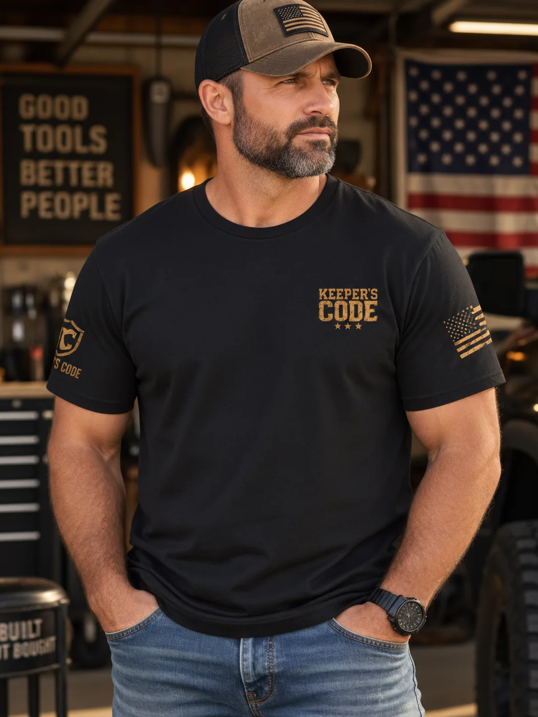 Keeper’s Code™ Men’s CODE 02 Sovereignty American Eagle T-Shirt product image (1)