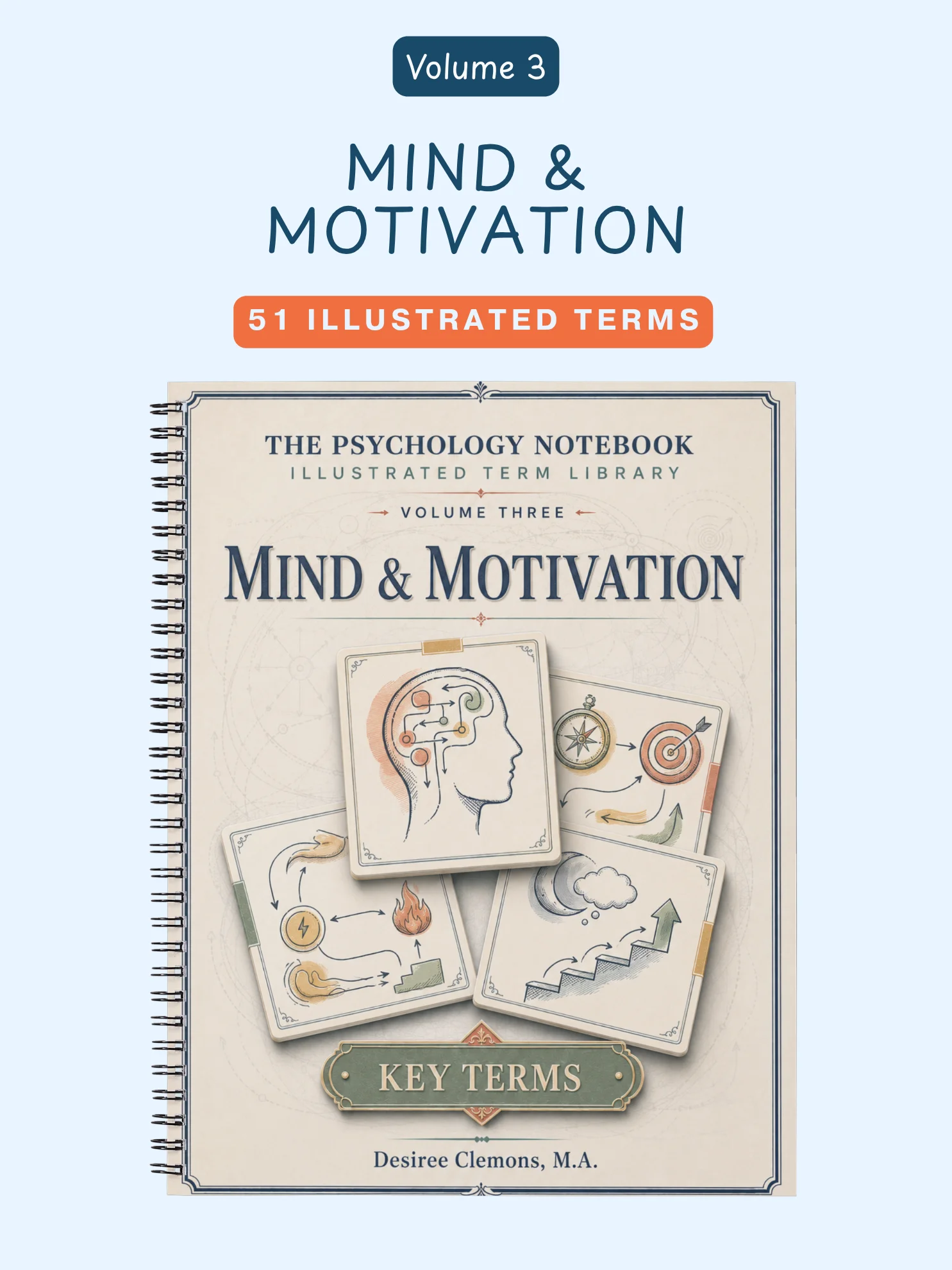 51 Mind & Motivation Psychology Terms | Illustrated PDF Study Guide, Volume 3 product image (1)