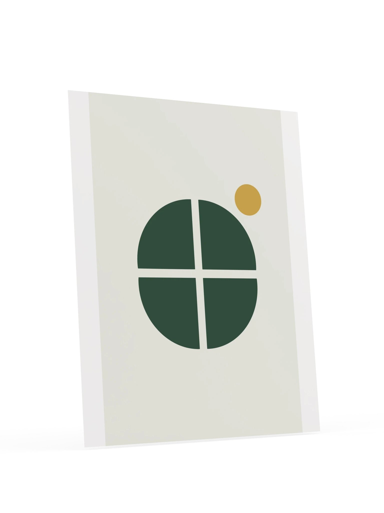 Green Mid Century Circle Print | Modern Bathroom Wall Art product image (6)