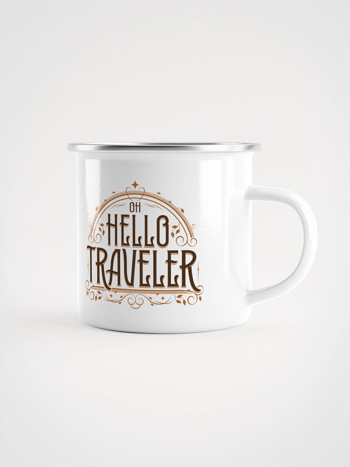 Hello Traveler Enamel Mug product image (1)