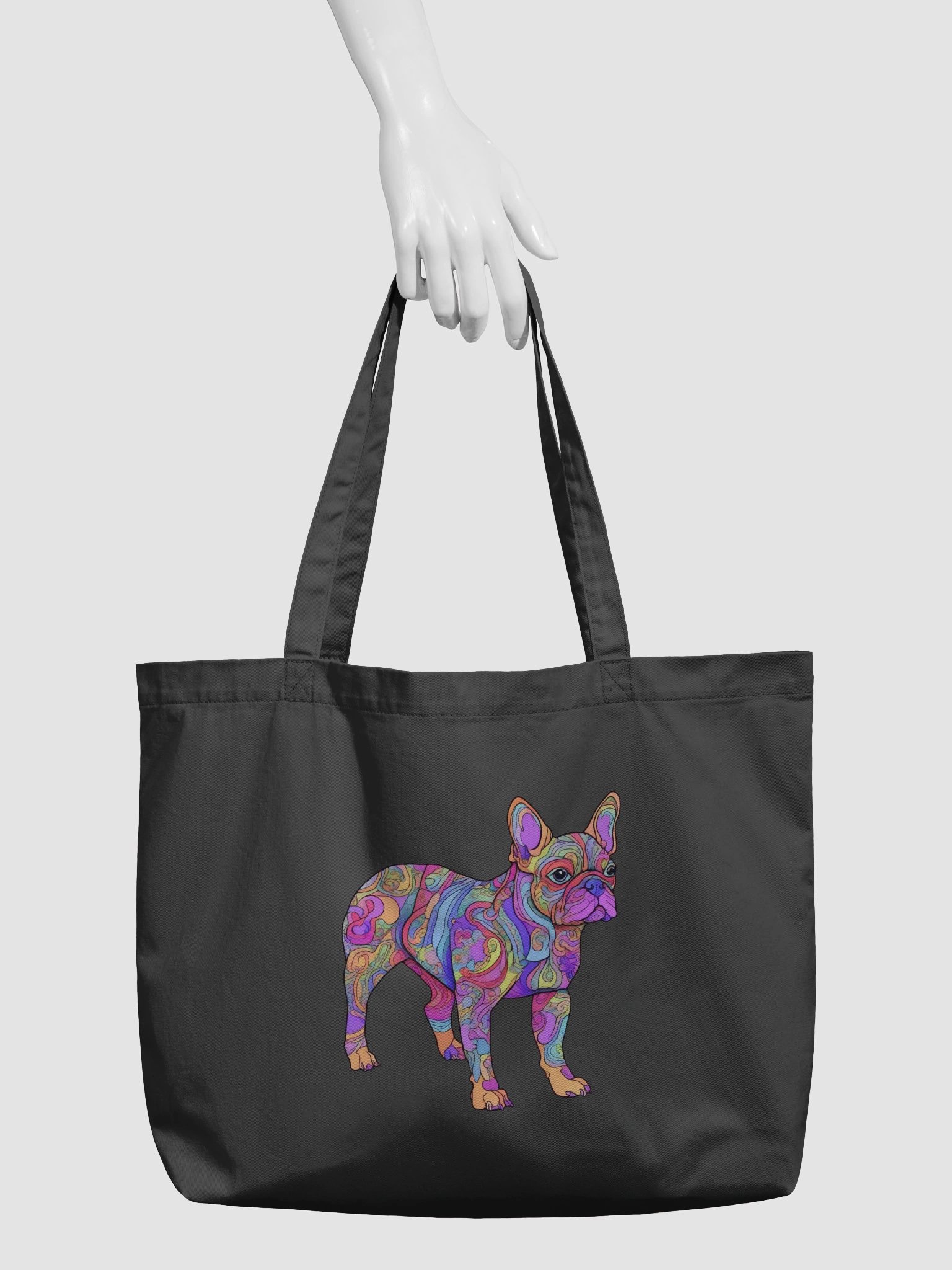 Groovy Frenchie #1 - Eco-conscious Organic Cotton Tote product image (4)