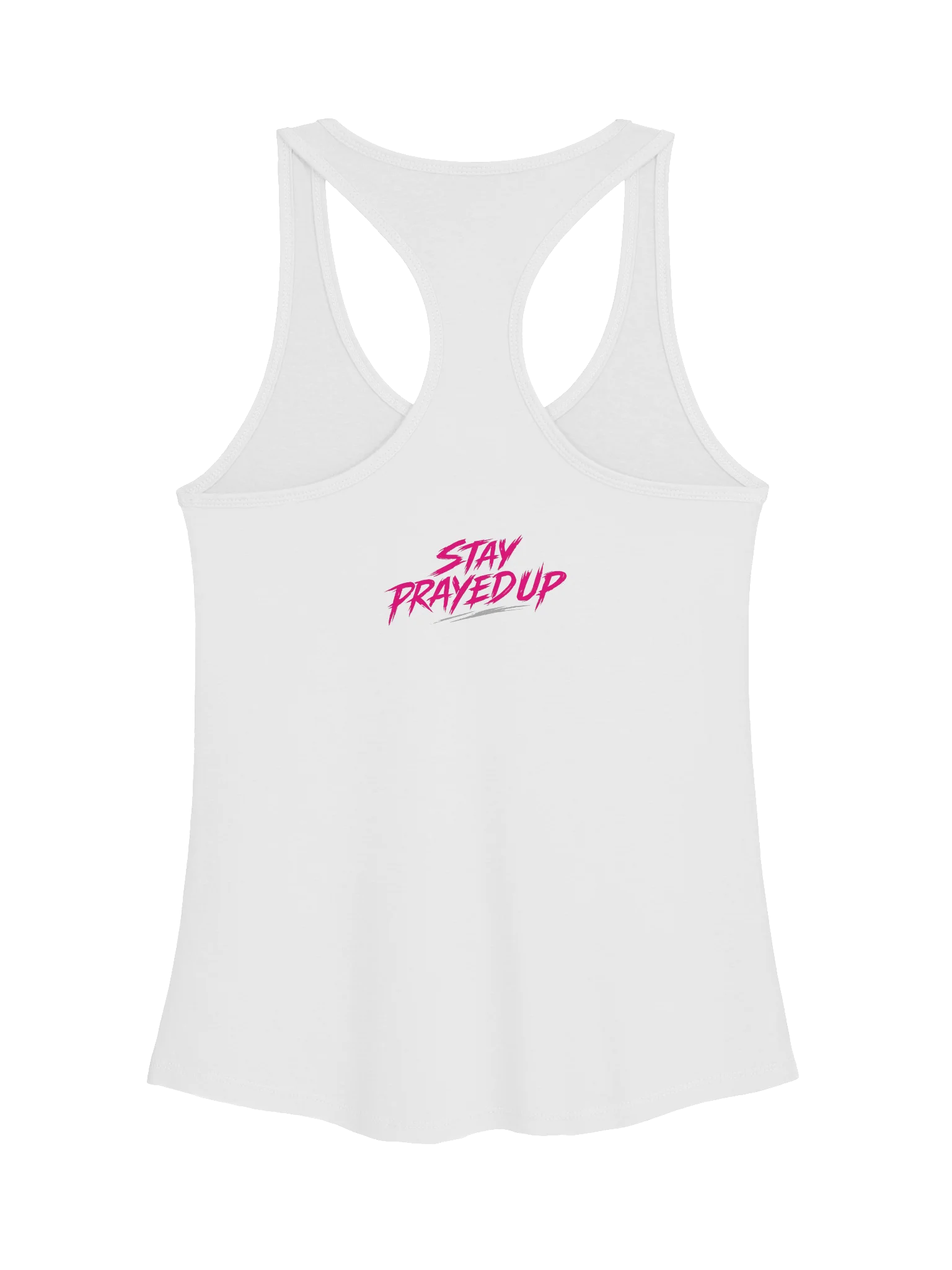 WOMEN’S STAY PRAYED UP WHITE TANK TOP product image (2)