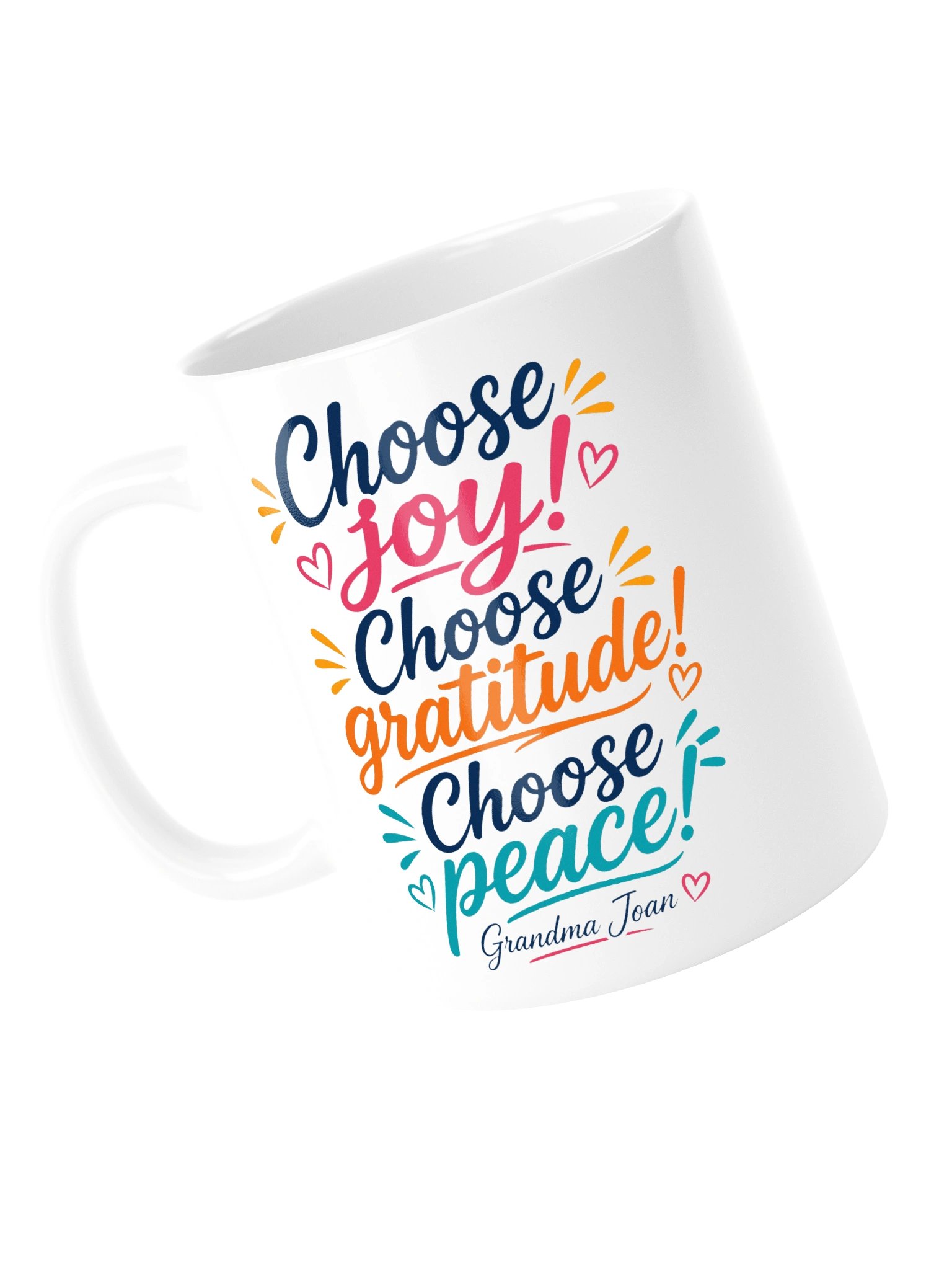 Choose Joy! Choose Gratitude! Choose Peace!! - White Glossy Mug product image (2)