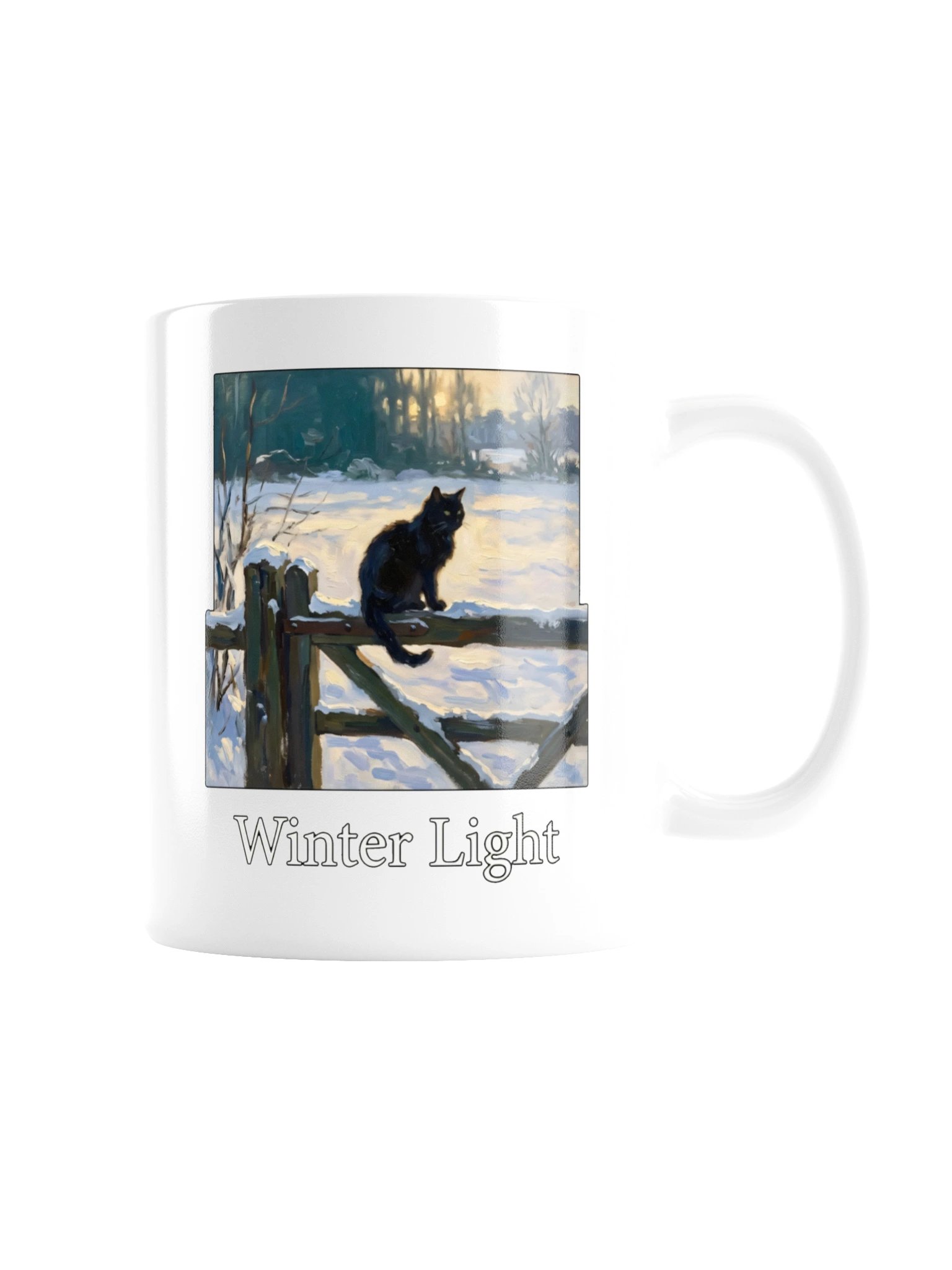 Winter Fence Cat Mug product image (3)
