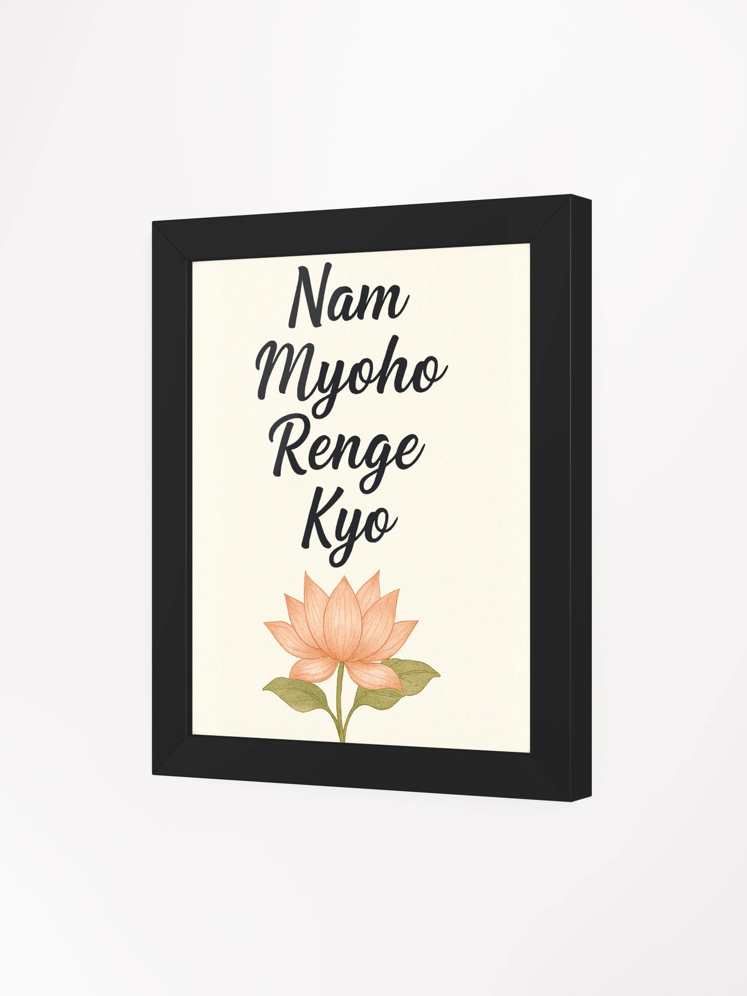 Nam Myoho Renge Kyo Lotus Wall Art – Framed Inspiration product image (3)