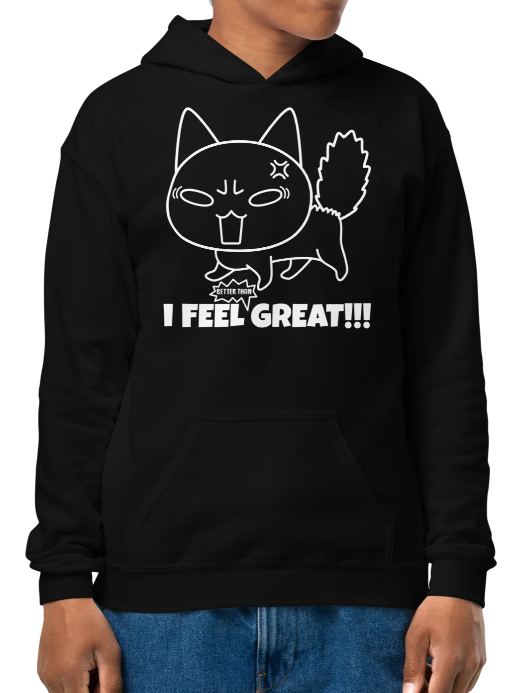Ironic Emotional Expression - Unisex Youth Hoodie product image (11)