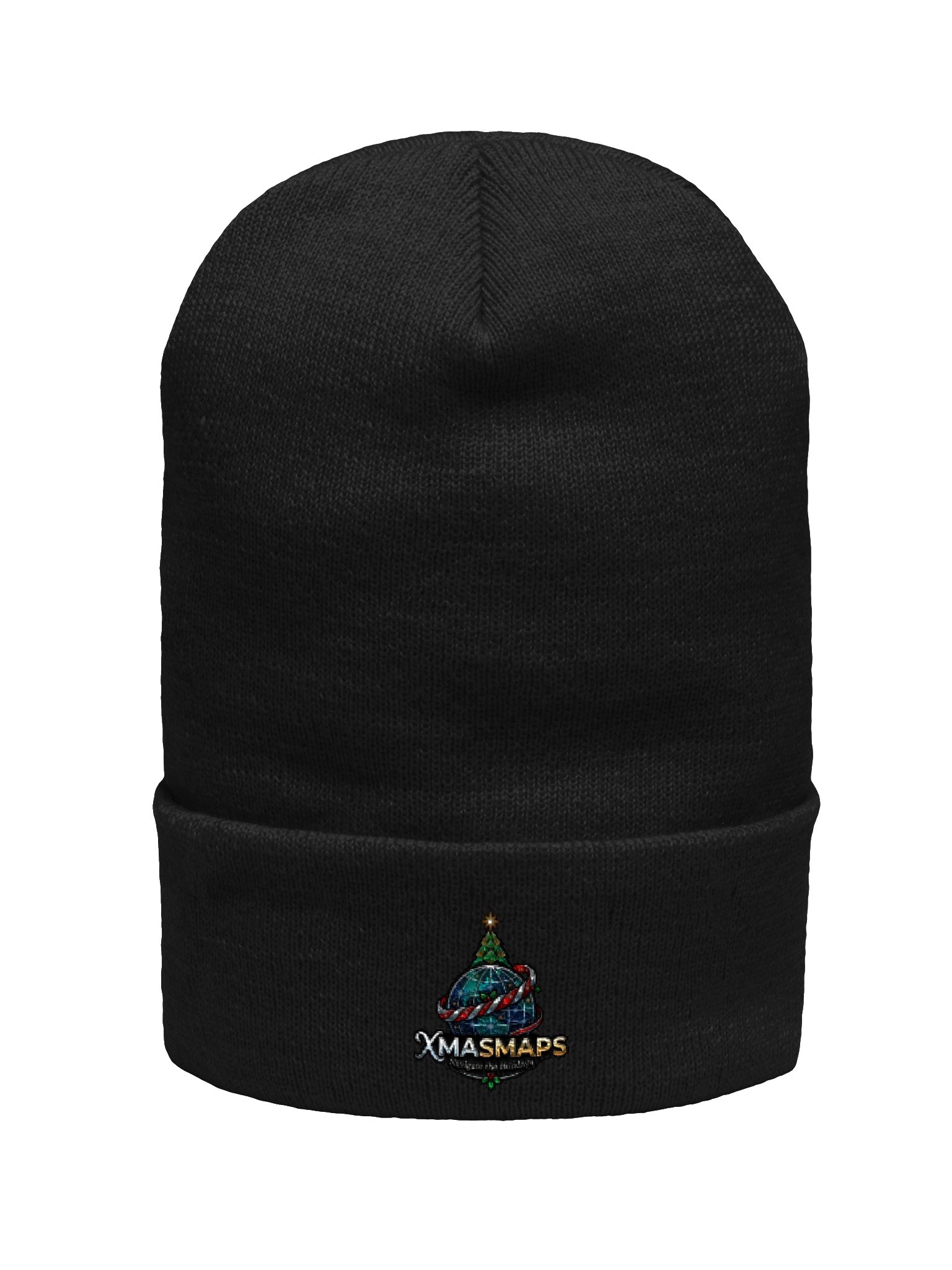 XmasMaps "Navigate the Holidays" Cuffed Beanie product image (2)