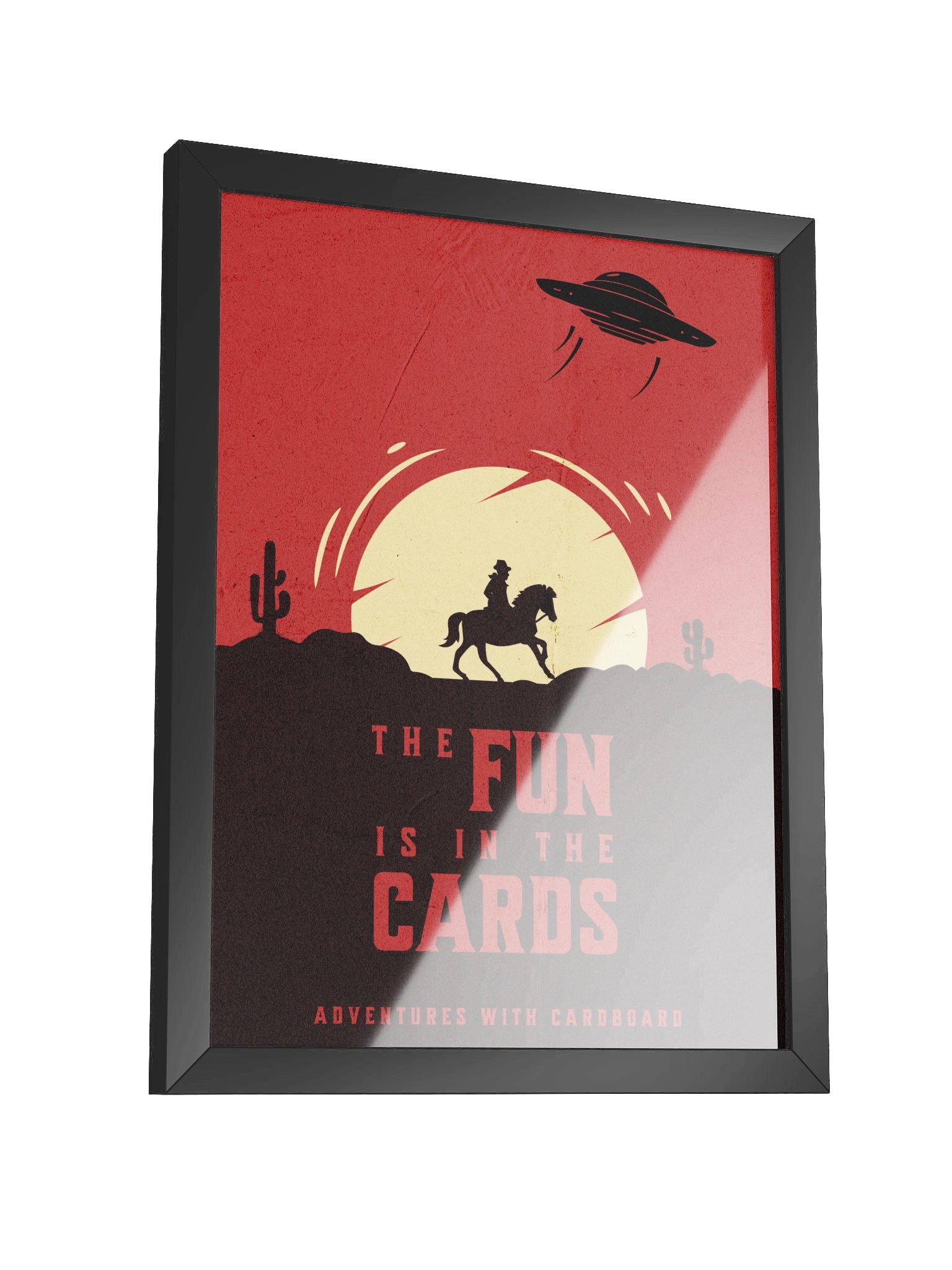 Cowboy UFO Movie Poster Board Game Room Poster - FRAMED product image (13)