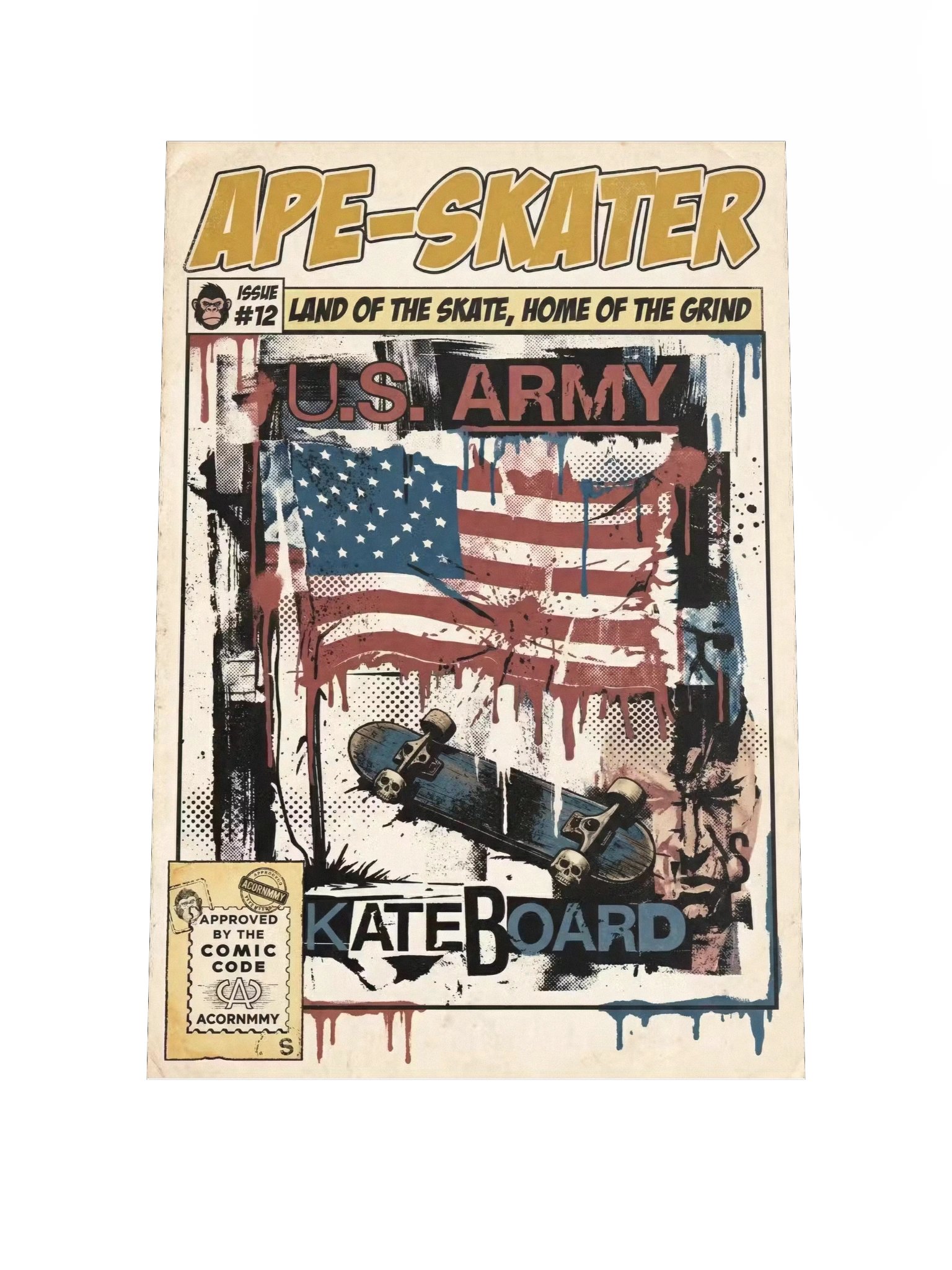 APE-SKATER // ISSUE #12: "PATRIOT GRIND" (VARIANT G - RED EDITION) product image (1)