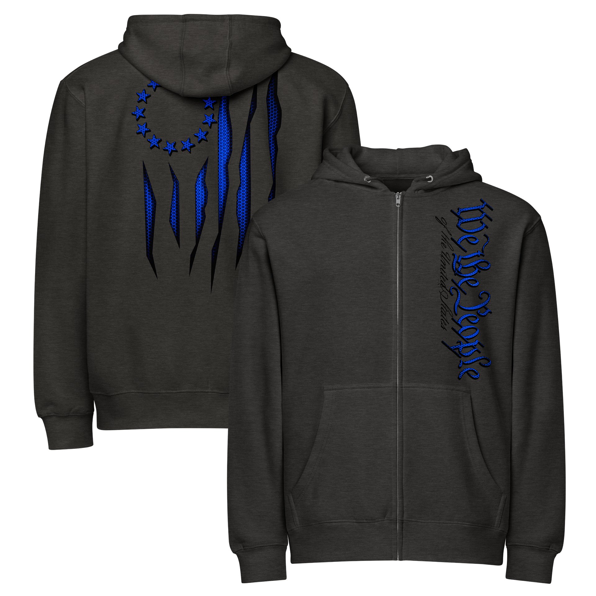 Blue Carbon Onyx Zip Hoodie product image (1)