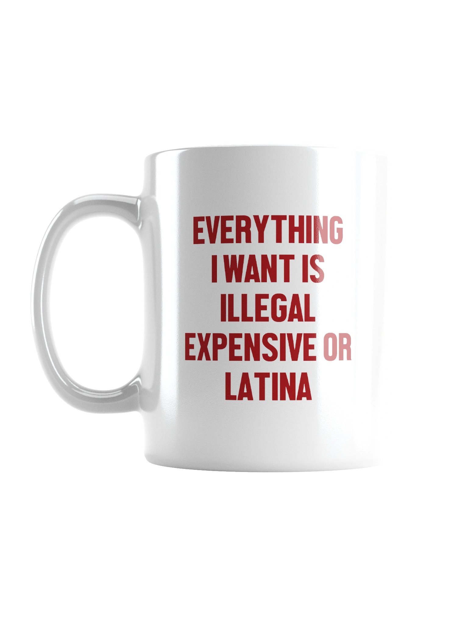 Everything I Want Is Illegal Expensive or Latina Funny Sarcastic Mug product image (1)