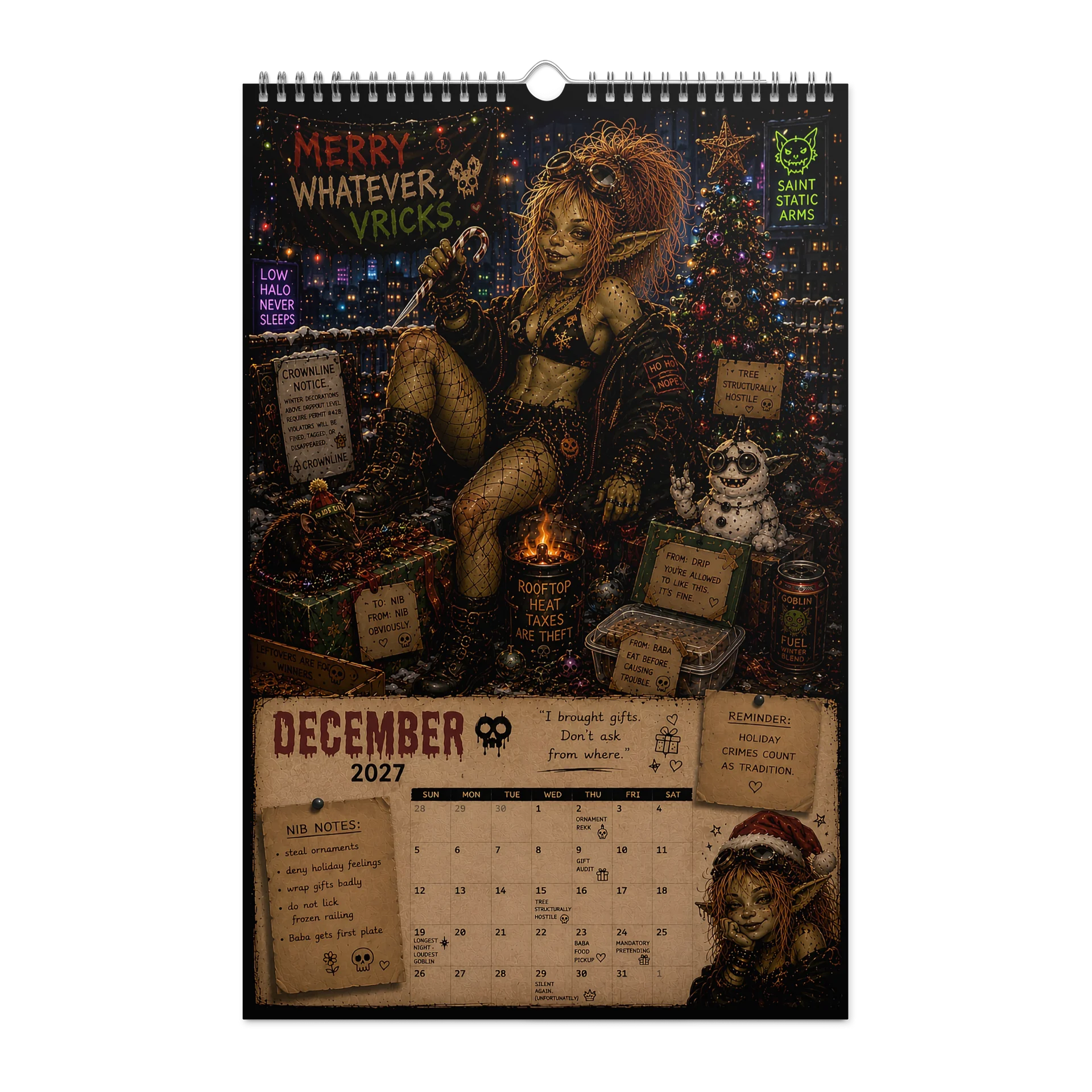Nib 2027 Funny Hot Goblin Calendar product image (4)