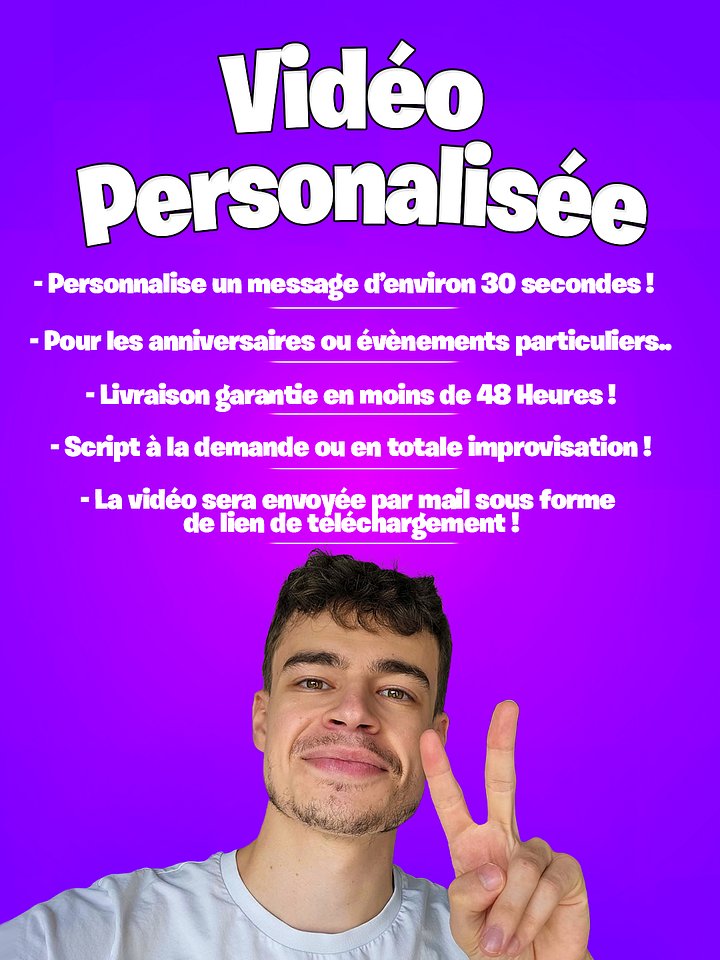 Vidéo personnalisée product image (2)