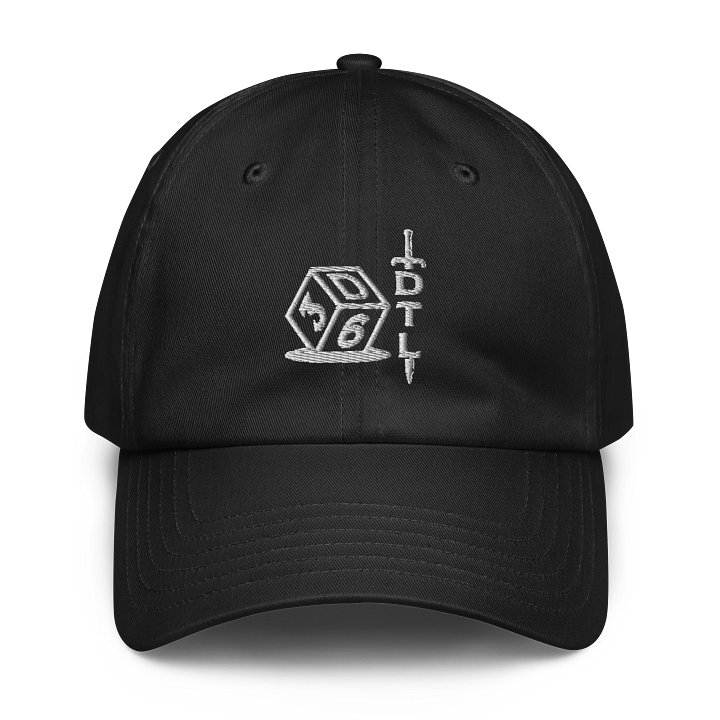 3d6 DTL Vertical Logo on Dark Dad Hat product image (1)