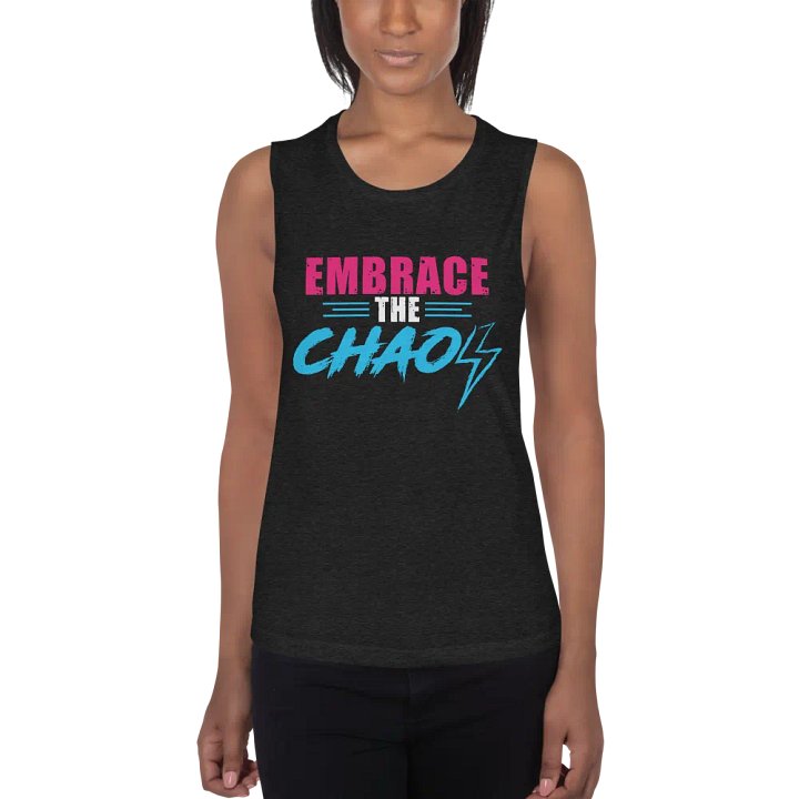 Women's Embrace the Chaos v2 Tank (Pink/Blue) product image (1)