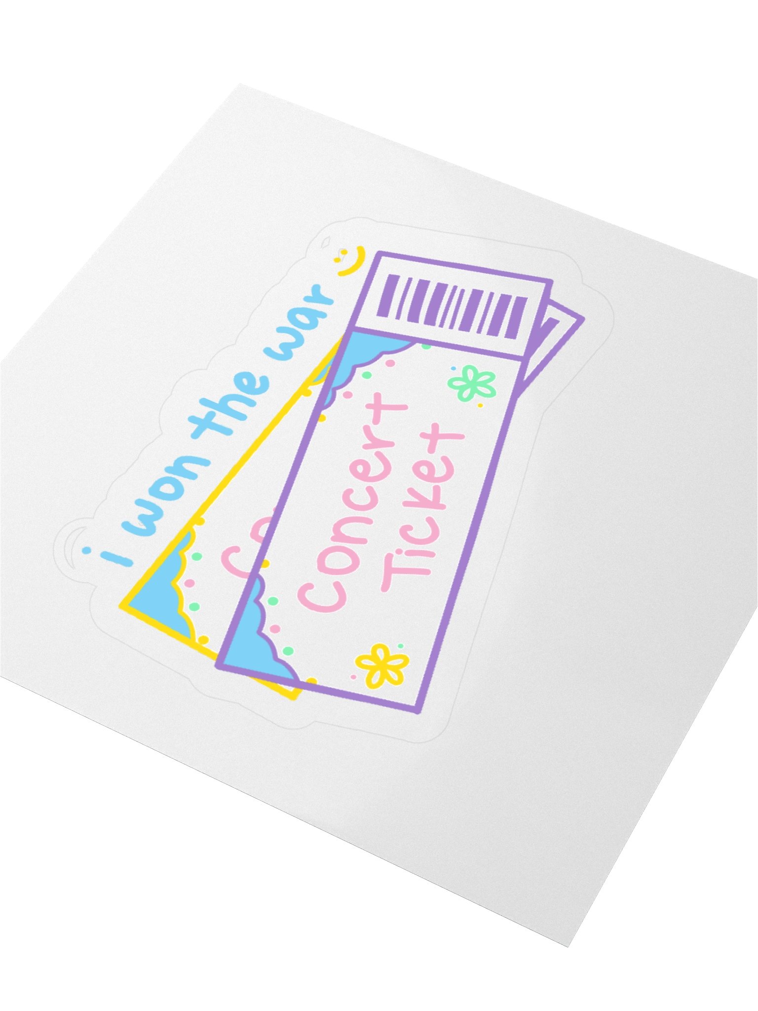 Concert Ticket - Kiss Cut Sticker product image (3)